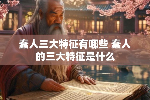 蠢人三大特征有哪些 蠢人的三大特征是什么