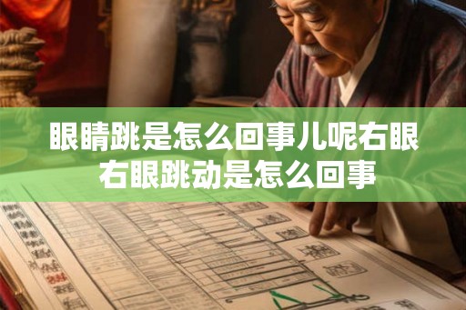 眼睛跳是怎么回事儿呢右眼 右眼跳动是怎么回事