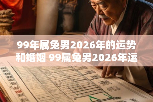 99年属兔男2026年的运势和婚姻 99属兔男2026年运势及婚姻如何