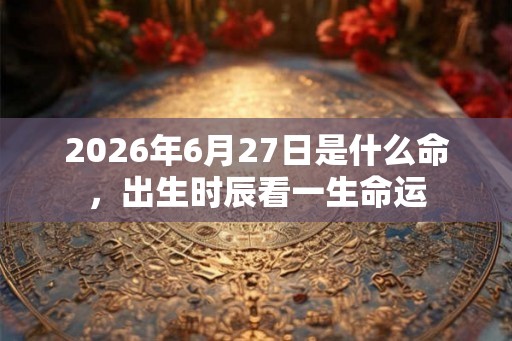 2026年6月27日是什么命，出生时辰看一生命运