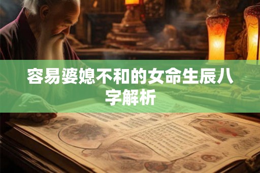 容易婆媳不和的女命生辰八字解析 容易婆媳不和的女命生辰八字解析