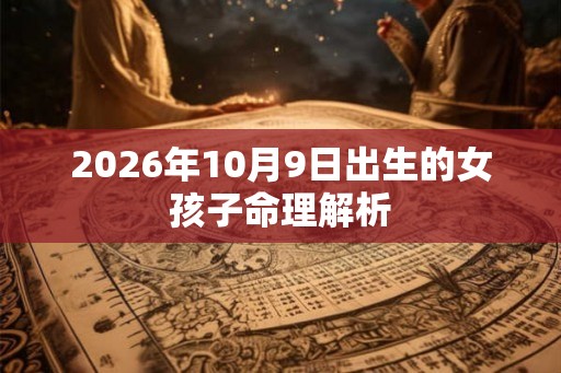 2026年10月9日出生的女孩子命理解析
