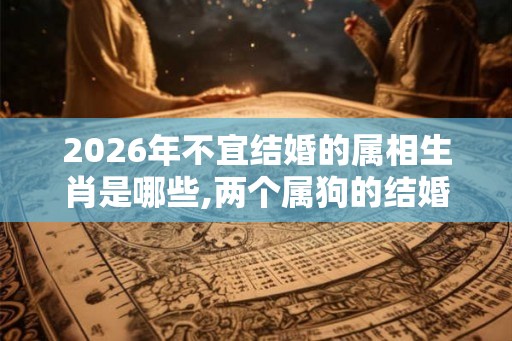 2026年不宜结婚的属相生肖是哪些,两个属狗的结婚相冲吗 2026年不宜结婚的属相生肖是哪些,两个属狗的结婚相冲吗