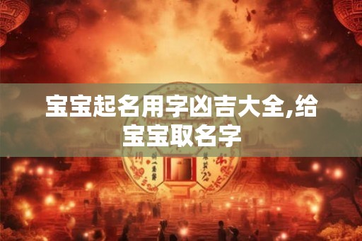 宝宝起名用字凶吉大全,给宝宝取名字