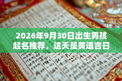 2026年9月30日出生男孩起名推荐，这天是黄道吉日吗？