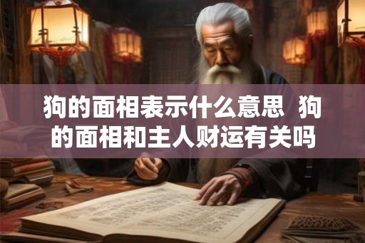 狗的面相表示什么意思  狗的面相和主人财运有关吗