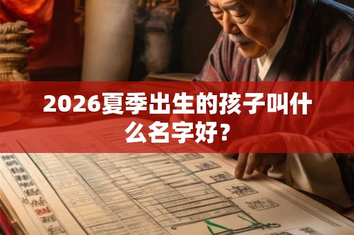 2026夏季出生的孩子叫什么名字好？