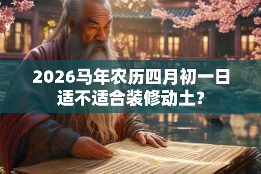 2026马年农历四月初一日适不适合装修动土？