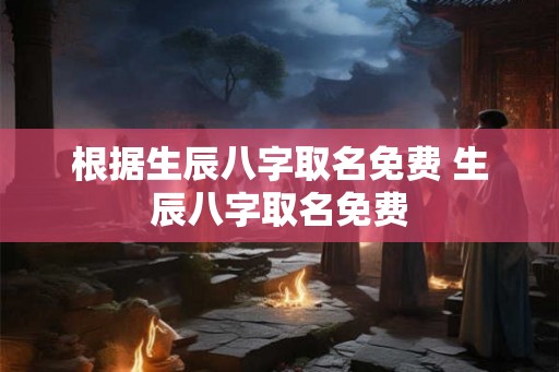 根据生辰八字取名免费 生辰八字取名免费