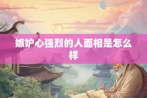 嫉妒心强烈的人面相是怎么样