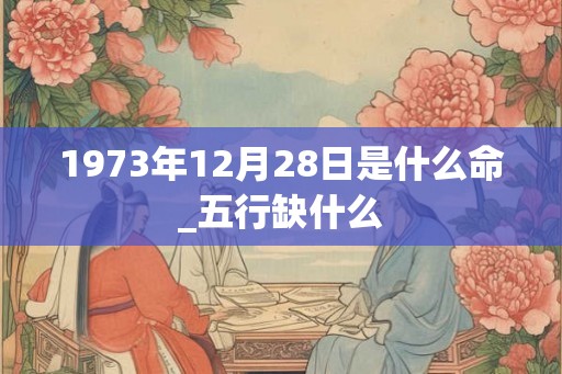 1973年12月28日是什么命_五行缺什么