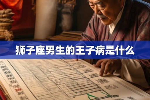 狮子座男生的王子病是什么