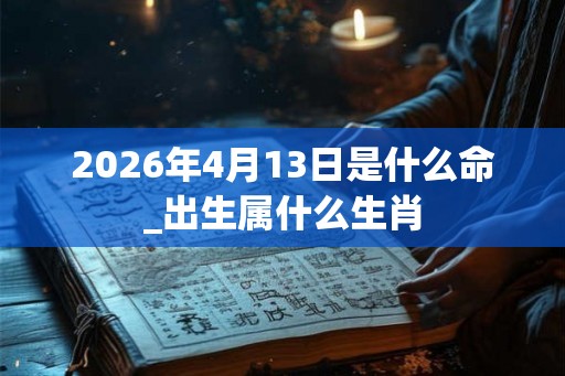 2026年4月13日是什么命_出生属什么生肖