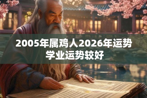 2005年属鸡人2026年运势 学业运势较好