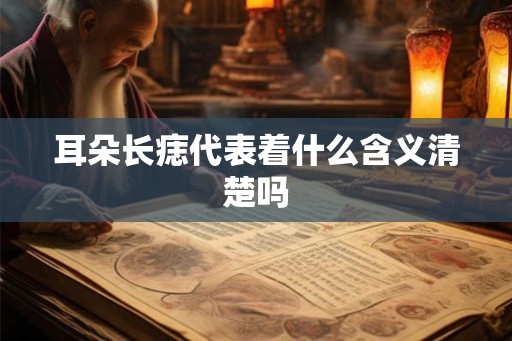 耳朵长痣代表着什么含义清楚吗