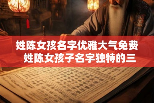 姓陈女孩名字优雅大气免费  姓陈女孩子名字独特的三个字