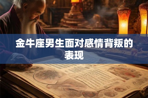 金牛座男生面对感情背叛的表现