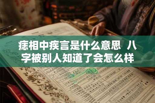 痣相中疾言是什么意思  八字被别人知道了会怎么样