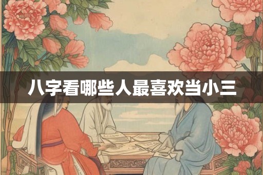 八字看哪些人最喜欢当小三