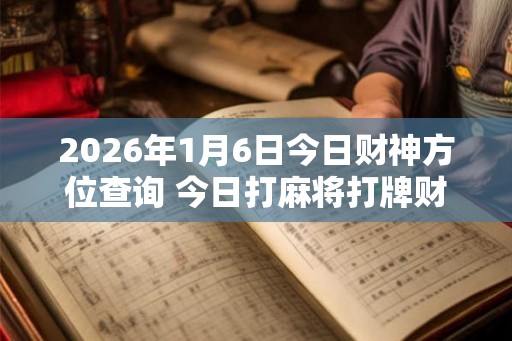 2026年1月6日今日财神方位查询 今日打麻将打牌财运方位 2026年1月6日今日财神方位查询 今日打麻将打牌财运方位