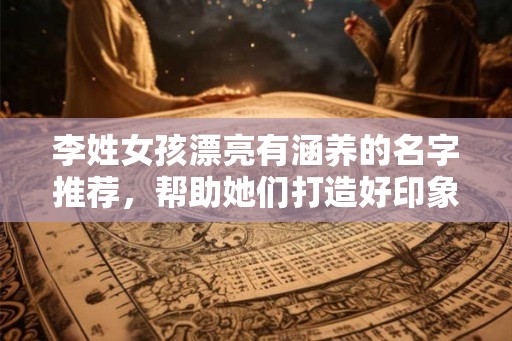 李姓女孩漂亮有涵养的名字推荐，帮助她们打造好印象和良好人际交往