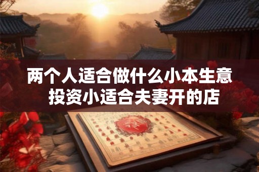 两个人适合做什么小本生意  投资小适合夫妻开的店