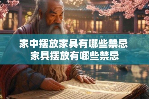 家中摆放家具有哪些禁忌 家具摆放有哪些禁忌
