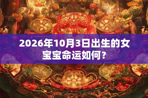 2026年10月3日出生的女宝宝命运如何? 2026年10月3日出生的女宝宝命运如何?