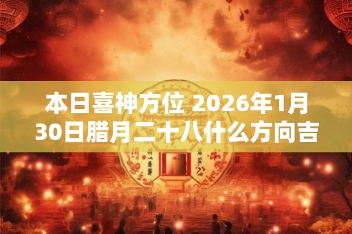 本日喜神方位 2026年1月30日腊月二十八什么方向吉利