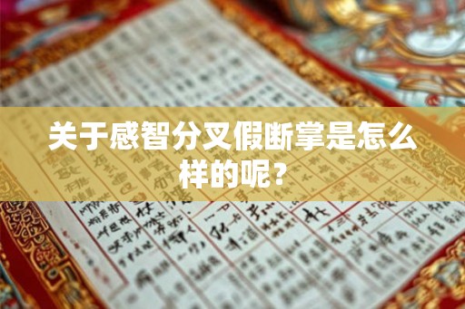 关于感智分叉假断掌是怎么样的呢？