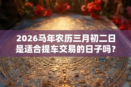 2026马年农历三月初二日是适合提车交易的日子吗？