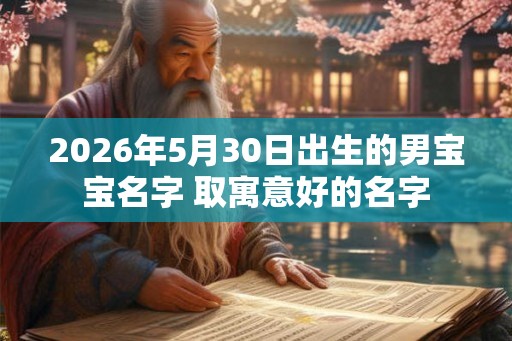 2026年5月30日出生的男宝宝名字 取寓意好的名字