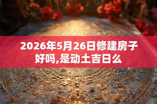 2026年5月26日修建房子好吗,是动土吉日么