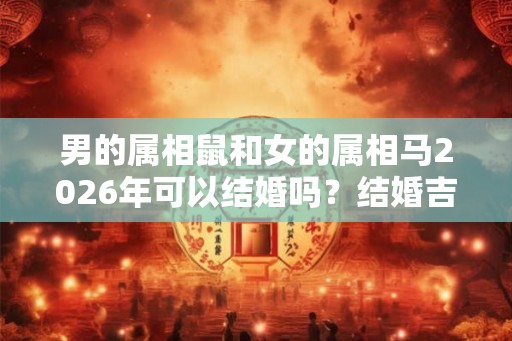 男的属相鼠和女的属相马2026年可以结婚吗？结婚吉利吗？