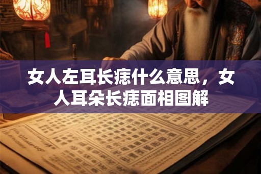 女人左耳长痣什么意思，女人耳朵长痣面相图解