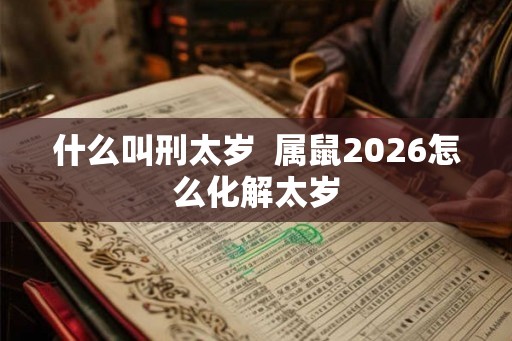 什么叫刑太岁  属鼠2026怎么化解太岁