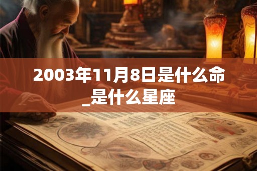 2003年11月8日是什么命_是什么星座
