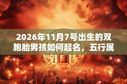 2026年11月7号出生的双胞胎男孩如何起名，五行属什么