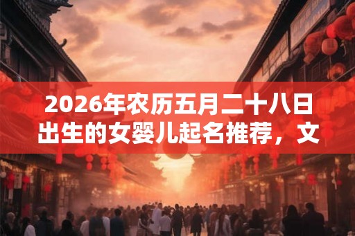 2026年农历五月二十八日出生的女婴儿起名推荐，文雅有气质的名字