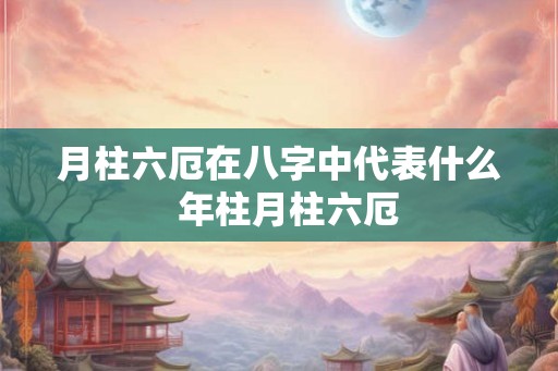 月柱六厄在八字中代表什么  年柱月柱六厄