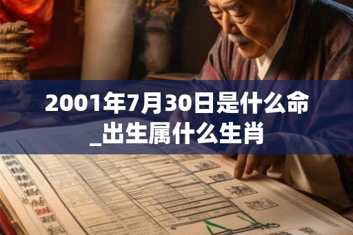 2001年7月30日是什么命_出生属什么生肖