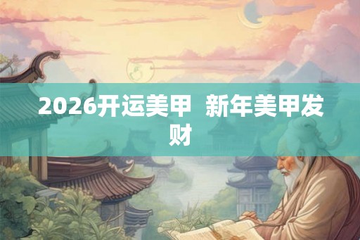 2026开运美甲  新年美甲发财