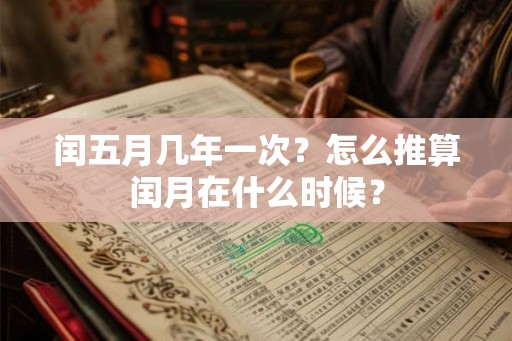 闰五月几年一次？怎么推算闰月在什么时候？