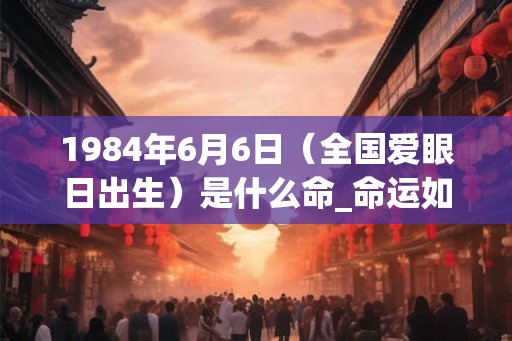 1984年6月6日(全国爱眼日出生)是什么命_命运如何 1984年6月6日(全国爱眼日出生)是什么命_命运如何