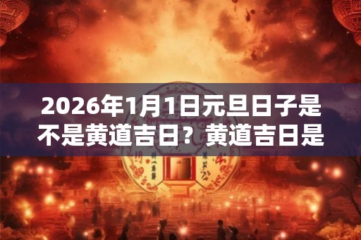 2026年1月1日元旦日子是不是黄道吉日？黄道吉日是什么？
