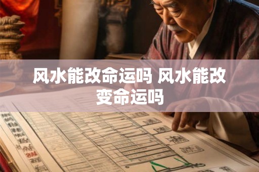 风水能改命运吗 风水能改变命运吗