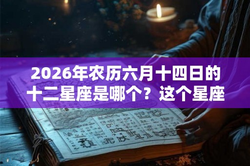 2026年农历六月十四日的十二星座是哪个？这个星座的性格怎么样？