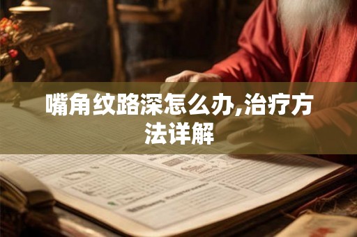 嘴角纹路深怎么办,治疗方法详解