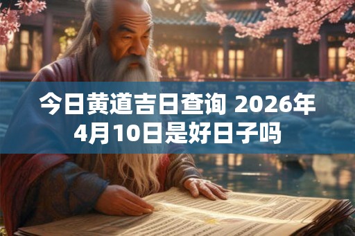 今日黄道吉日查询 2026年4月10日是好日子吗