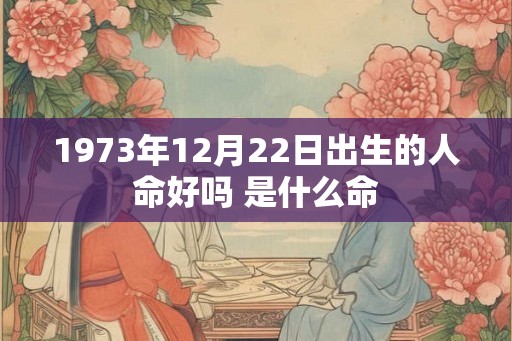 1973年12月22日出生的人命好吗 是什么命